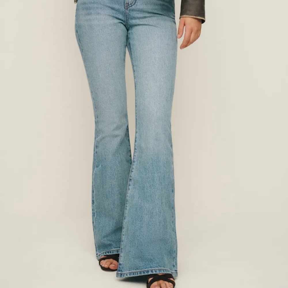 Reformation Light Blue Flare Jeans